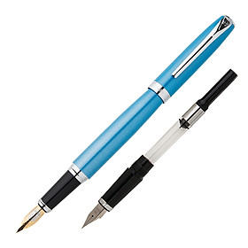 Hero (HERO) 916 double pen tip men and women iridium gold pen set (F + EF tip) blue