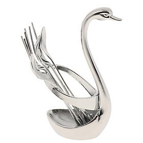 Swan Forks Spoons Dinnerware Set  Fruit holder 6 spoon