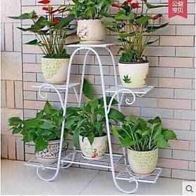 Mua Kệ sắt để chậu hoa cây cảnh-4 tầng 6 chậu