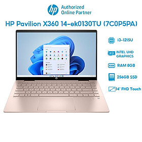 Hình ảnh Laptop HP Pavilion X360 14-ek0130TU 7C0P5PA (i3-1215U | 8GB | 256GB | Intel UHD Graphics | 14' FHD Touch | Win 11) Hàng chính hãng