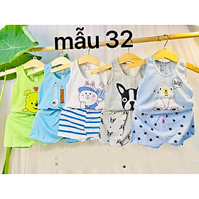 combo 5 bộ ba lỗ bé trai bé gái szie 3-14kg