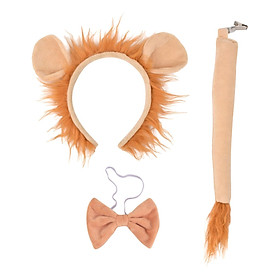 Halloween Costume Animal Ears Headband with Tail for Kids Boys Girls Halloween Carnival Cosplay Party
