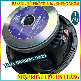 CỦ LOA BASS 30 CAO CẤP EL TỪ 190 COIL 75 NHẬP KHẨU CHÍNH HÃNG - GIÁ 1 CHIẾC