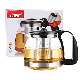 Bình Lọc Trà Thủy Tinh 900ml Lưới Lọc Inox 304 Không Gỉ