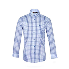 Áo sơ mi nam KHATOCO dài tay kẻ caro A1MD468T1-CNCR114-2409-D