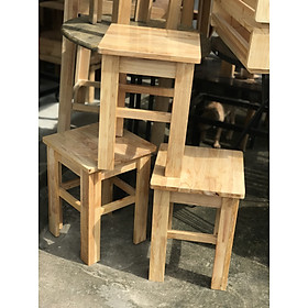 Mua GHẾ ĐÔN  GHẾ NGỒI (CAO) GIÁ RẺ GỖ CAO SU GHÉP. KÍCH THƯỚC: 30X30X45CM