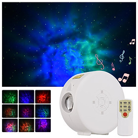 Star Projector Galaxy Projector Light BT Music Speaker Ocean Wave Star Sky Night Light with Remote Controller