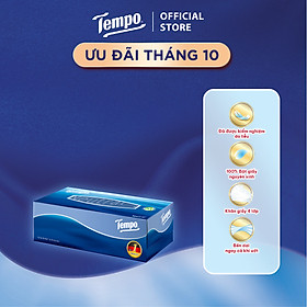 Khăn giấy hộp rút cao cấp Tempo - 3 lớp bền dai, không kích ứng da - Thương hiệu Đức, Riêng Hương Gỗ Táo