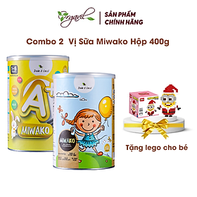 Combo 2 Hộp Sữa Miwako A+ Vị Vani & Vị Gạo Hộp 400g Nhập Khẩu Malaysia