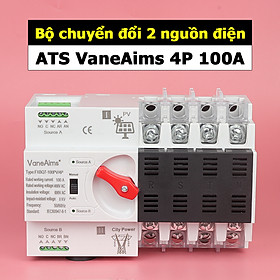Bộ chuyển đổi hai nguồn điện ATS VaneAims FXBQ7-100/ 4P100A 4P AC 380V cho điện 3 pha không gián đoạn