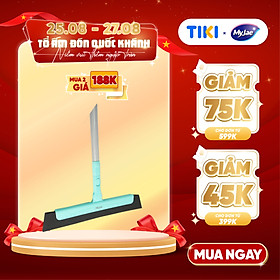 Cây Gạt Nước EVA Đa Năng MyJae Xoay 180 Độ, Chổi Quét Nhà Chống Dính Có Thể Thu Gọn