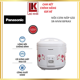 Mua Nồi Cơm Điện Nắp Gài Panasonic SR-MVN18FRAX (1.8L) Hoa Văn - Công suất 650W - Lòng nồi phủ hợp kim nhôm chống dính độ bền cao - Công nghệ nấu 1D - Hàng chính hãng - Bảo Hành 12 tháng