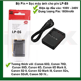 Mua COMBO PIN SẠC THAY THẾ CHO PIN MÁY ẢNH CANON LP-E6