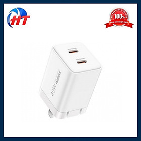 Mua CỐC SẠC SIÊU NHANH REMAX RP-U33 - 40W   HỔ TRỢ 2 CỔNG TYPE-C   - HT - HÀNG CHÍNH HÃNG