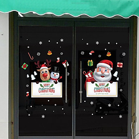 Decal trang trí Noel giáng sinh vui vẻ (có sẵn keo ) GS004