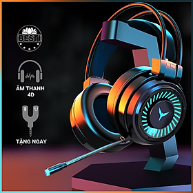 Tai Nghe Gaming Chụp Tai Máy Tính Besti BT01 Có Đèn Led Đổi Màu Và Mic Đàm Thoại, Headphone Chơi Game Trên Laptop, PC