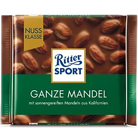 Combo 6 thanh Chocolate Ritter Sport Ganze Mandel nhân Hạnh nhân 100gr