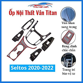 Ốp nội thất Seltos 2020-2021-2022 vân Titan bảo vệ chống trầy xước và làm đẹp xe