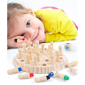 ĐỒ CHƠI GIÁO DỤC GIÚP BÉ PHÂN BIỆT MÀU SẮC BẰNG GỖ (24 quân) MONTESSORI
