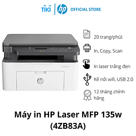 Máy In Laser Đa Năng HP LaserJet Pro MFP 135W (4ZB83A) - Hàng Chính Hãng