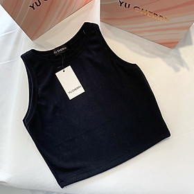 Yu cherry | áo ba lỗ croptop không xù lông basic tank top ya441