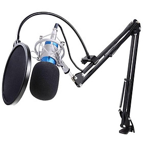 Bộ Chân Đế Micro Kẹp Bàn + Màng Lọc Âm Filter Cho Mic Hỗ Trợ Thu Âm, Livestream