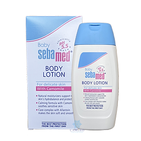 Sữa dưỡng ẩm toàn thân dành cho trẻ sơ sinh và trẻ nhỏ Sebamed pH 5.5 Baby Body Lotion 200ml