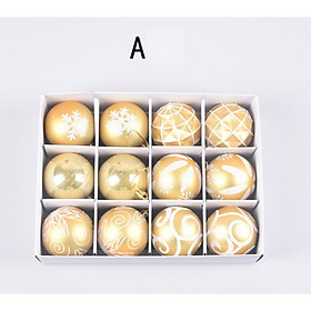 Mua 12 quả châu trang trí noel 6cm MẪU E1