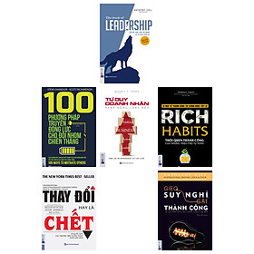 Combo 6 cuốn sách lãnh đạo:Leadership+Thay đổi hay là chết+100 phương pháp truyền động lực+Sức mạnh của động lực+Đừng bao giờ từ bỏ giấc mơ(tặng bookmark kim loại mạ vàng)