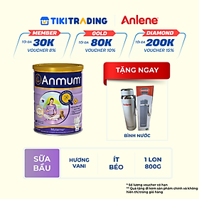 Sữa Bột Dành Cho Mẹ Bầu Anmum Materna Hương Vanilla 800g - Tặng Bình Nước