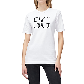 Áo Thun Nữ Màu Đỏ In Chữ SG SAI GON Form Nam Nữ Cổ Tròn Tay Ngắn DLX