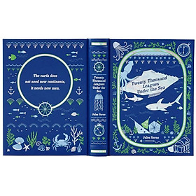 BÌA CỨNG - Twenty Thousand Leagues Under the Sea (Barnes & Noble) - HAI VẠN DẶM DƯỚI BIỂN (BẢN TIẾNG ANH - IN MÀU TOÀN BỘ - CẠNH SÁCH MẠ NHŨ BẠC - HARDCOVER) - JULES VERNE