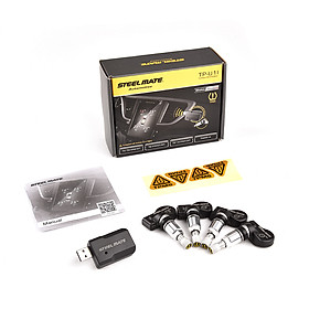 Steelmate TPMS Tire Pressure Monitor USB TPMS with 4 Internal Sensors Tire Pressure Real-time Display Only for Android