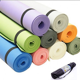 Thảm tập yoga cao cấp + 2 dây cột thảm + túi đựng thảm ( nhiều màu)