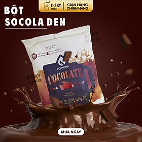 Bột socola đen pomona dark chocolate powder nguyên liệu pha chế cà phê, trà sữa hàn quốc gói 1kg