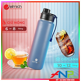 Mua Bình Giữ Nhiệt Thể Thao INOX 304  Tráng bạc Elmich EL-8292 (Dung tích 700ml  Giữ Nóng 8h - Giữ Lạnh 12h) - Hàng Chính Hãng