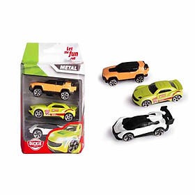 Dickie Bộ 3 Đồ Chơi Xe Mô Hình Die-Cast Vehicles 3 Pack 203331000 (Bộ 3 xe ngẫu nhiên)