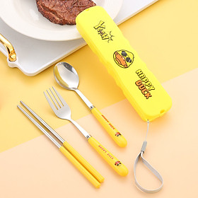 Mua Bộ Muỗng Đũa Nĩa Hình Vịt Happy Duck