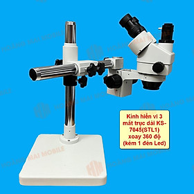 Mua Kính hiển vi KAISI KS-7045(STL1) trục dài xoay 360 độ (3 mắt  đèn led  kính chống bụi)