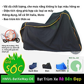 Bạt phủ trùm xe máy che mưa nắng  (Nhiều màu)