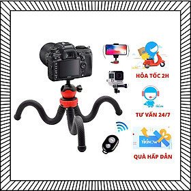 Giá đỡ điện thoại/máy ảnh Selfiecom MT04 dạng tripod 3 chân bạch tuộc uốn dẻo - Hàng chính hãng