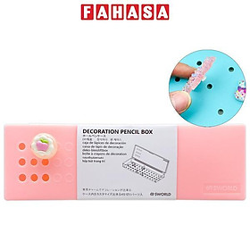 Hộp Đựng Bút Trang Trí - Kèm Charm Tone Pastel - Sworld IP4441-PK - Pink