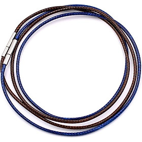 Combo 2 sợi dây vòng cổ cao su - xanh dương + nâu DCSXDN1