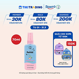 Xịt chống muỗi cho bé từ 6 tháng tuổi hương khuynh diệp Rohto Mentholatum Remos Baby Spray 70ml