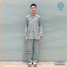 Đồ lam đi chùa Bộ Vạt Hò Nam Nữ vải Kate Cotton mềm mịn Thoáng mát - Anle Store