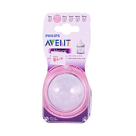 Núm ty Philips Avent mô phỏng tự nhiên cho trẻ sơ sinh SCF651/23 Vỉ 2 cái