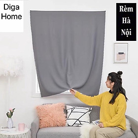 Mua Rèm dán tường màu xám trang trí cửa sổ  vải thô che nắng 100