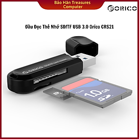 Đầu Đọc Thẻ Nhớ SD/TF USB 3.0 Orico CRS21 - Hàng Chính Hãng