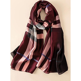 Khăn Choàng Cổ Nữ Lụa Hàng Châu Thời Trang - KLHC22704 (90 x 409 cm)