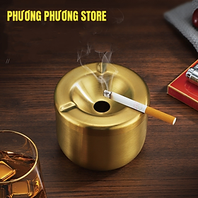 Mua Gạt Tàn Thuốc Iá Dạng phễu Dáng Đẹp Cao Cấp Bằng Kim loại Inox 304 Mạ Vàng